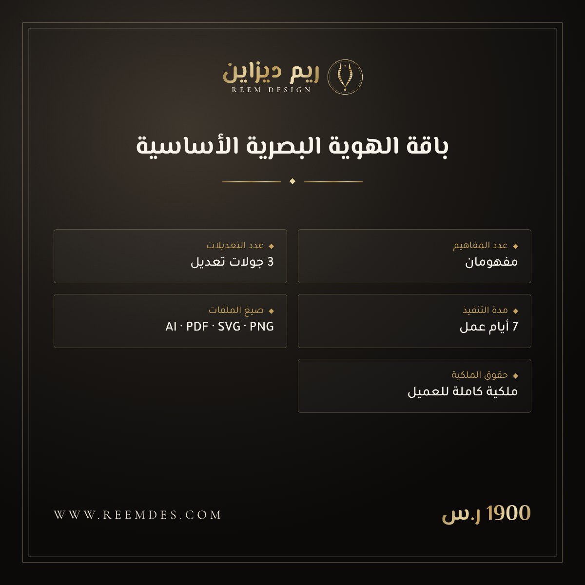 باقة الهوية البصرية الأساسية