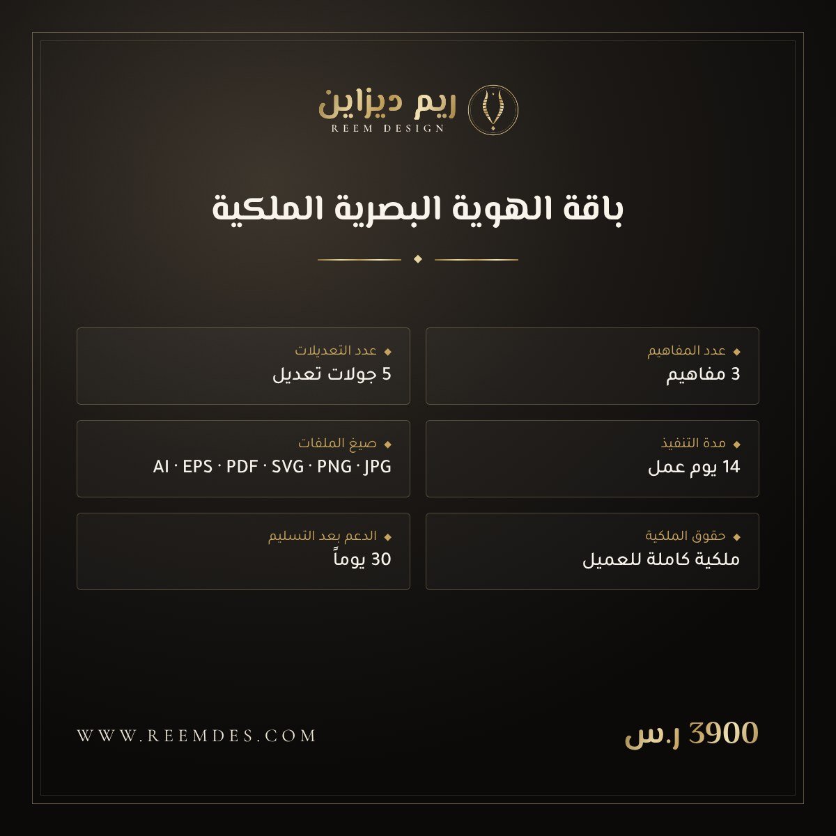 باقة الهوية البصرية الملكية